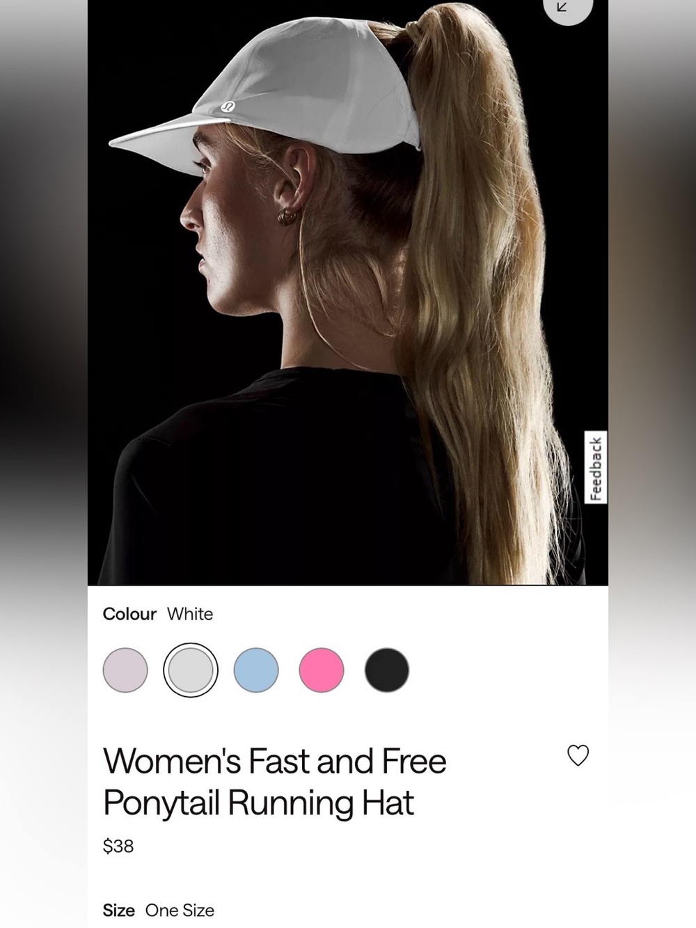 Lululemon Fast and Free Ponytail Running Hat